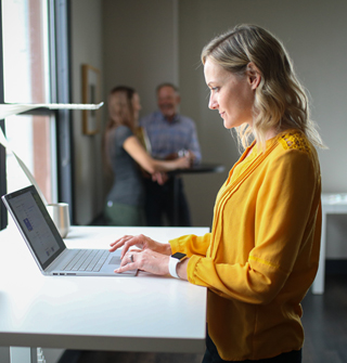 Professional business workspace